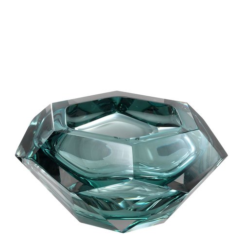 EICHHOLTZ Bowl Las Hayas * Turquoise crystal glass