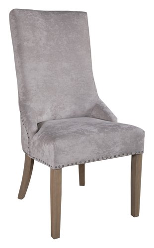 Stuhl Ellen mit silbernen Nägeln - Ella Bleach & Tempo, 106 x 54 x 70 cm