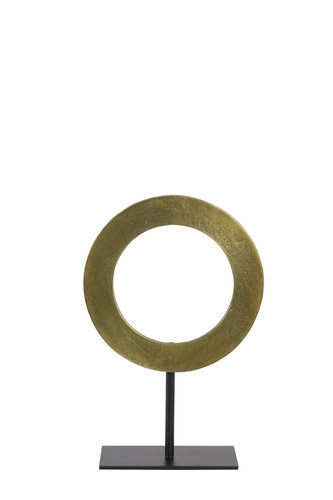 Light & Living 6960418 - Ornament auf Fuß Ø25x38 cm WAIWO raw ant bronze-mat schwarz