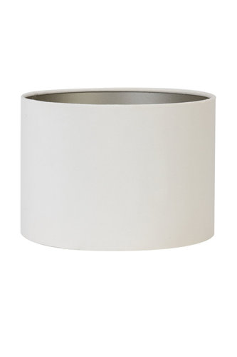 Light & Living 2220778 - Lampenschirm Zylinder 20-20-15 cm VELOURS gebrochenes weiß