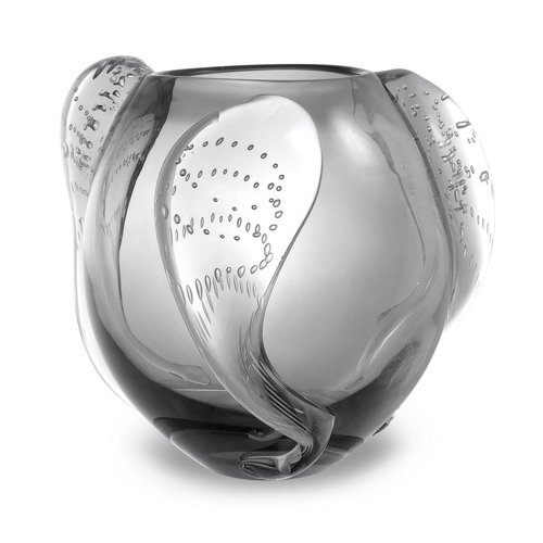 EICHHOLTZ Vase Sianluca L * Hand blown glass | grey colour
