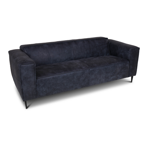AYRN Luxury * Sofa Miami leather dark blue 3 seater