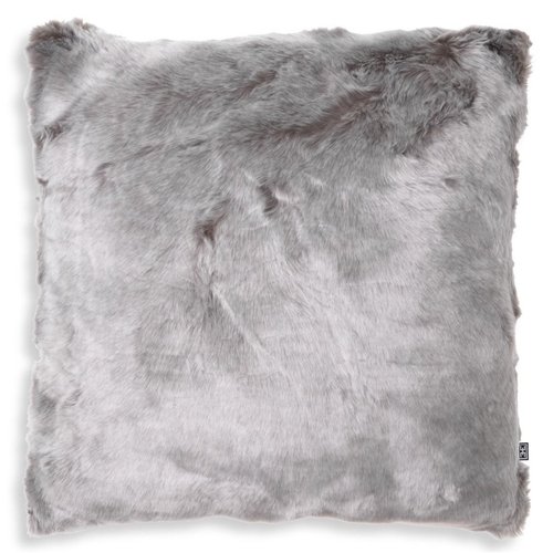 EICHHOLTZ Scatter cushion Alaska square * Grey faux fur