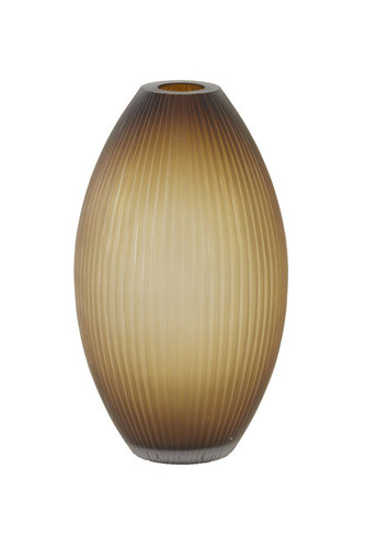 Light & Living 5823064 - Vase Ø18x31 cm MOLEXA Glas matt dunkel braun