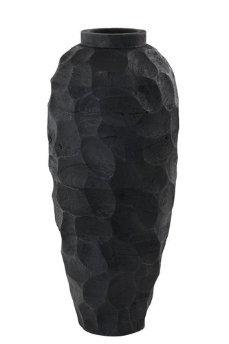Light & Living 5848812 - Vase Deko Ø23x53 cm BONTOC Holz matt schwarz
